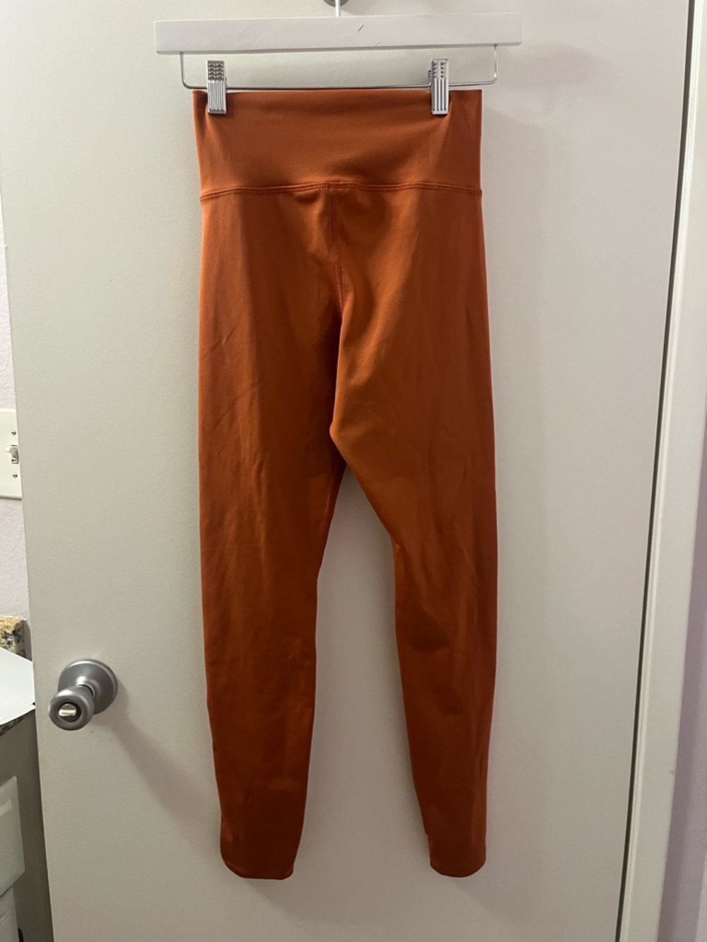 High-Waist Rust-Colored Performance Leggings W12-16 L13 Inseam 24 - Picture 8 of 8